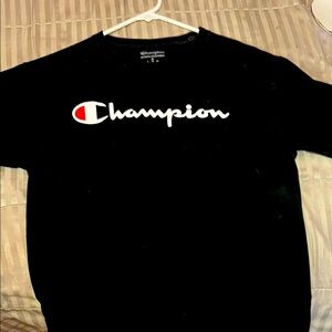 Champion Black Sweatshirt with Logo